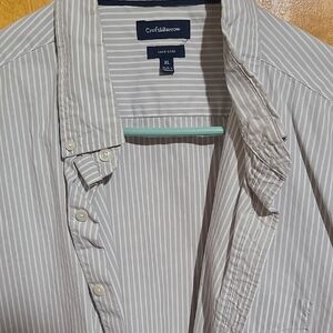 Croft & Barrow Men's Light Gray Pinstripe Shirt